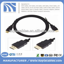 BRAND NEW PREMIUM BLACK HDMI cable M/M Male AV Video Cable Gold Plated HDTV 5FT 1.5m